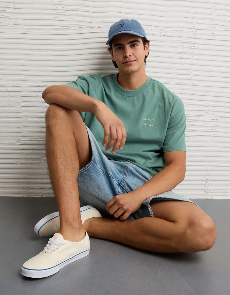 American Eagle AE Boxy Destination Graphic T-Shirt